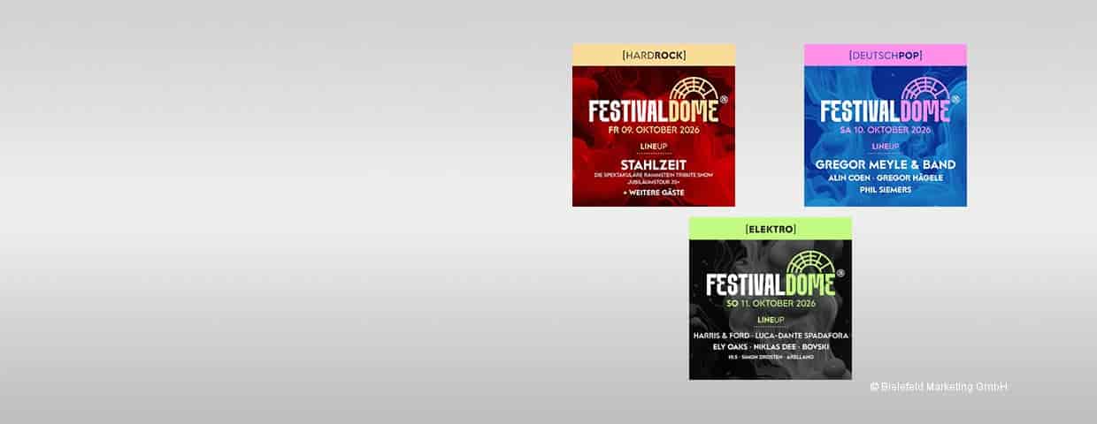 Festival Dome 2026 - Rock: Stahlzeit + Soulbound + Special Guests Konzert Stadthalle Bielefeld 2026