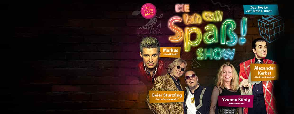 NDW-Künstler der 80er im Original: NDW-Star Markus - die "Ich will Spaß"-Show konser Kulttempel Oberhausen 2027