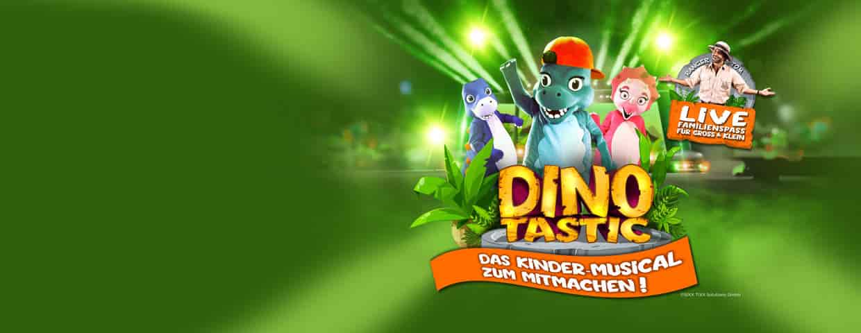 Dinotastic Live! Die Reise zum Feuervulkan gösteri Mercatorhalle Duisburg im CityPalais 2026