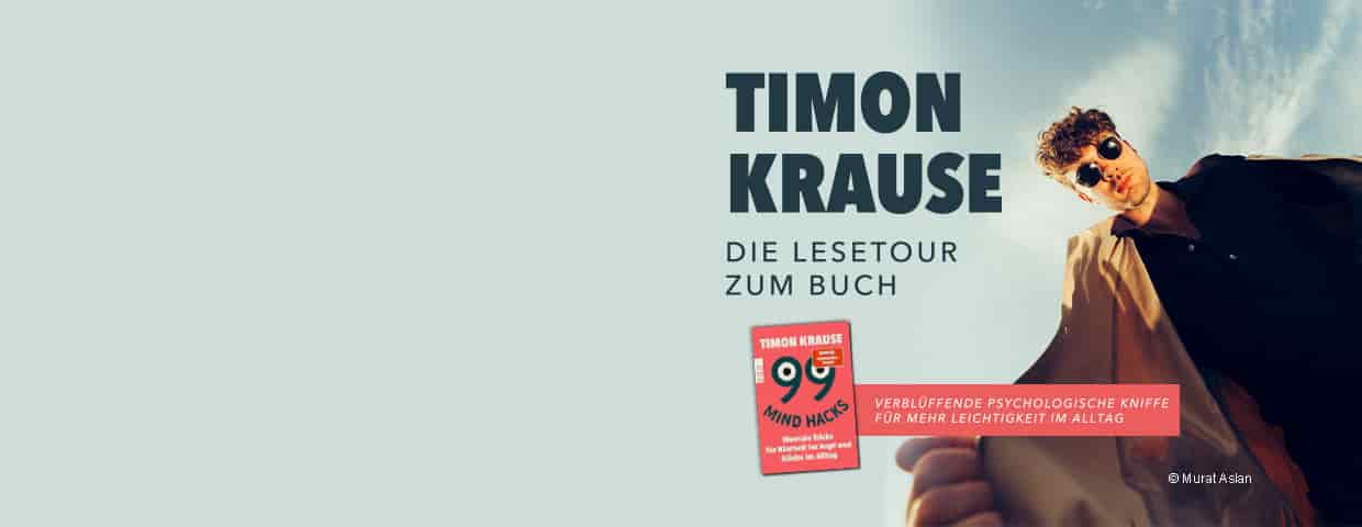 Timon Krause 2026 - Die Lesetour - 99 Mind Hacks performance NightWash club Köln 2026