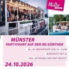 Partyfahrt mit der MS Günther Konzert MS Günther Münster 2026