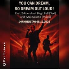U2 - You Can Dream, So Dream Out Loud! gösteri Cantine Bielefeld 2026